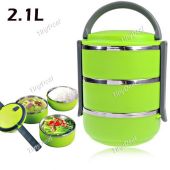 3 Layers Square Stainless Steel Lunch Box